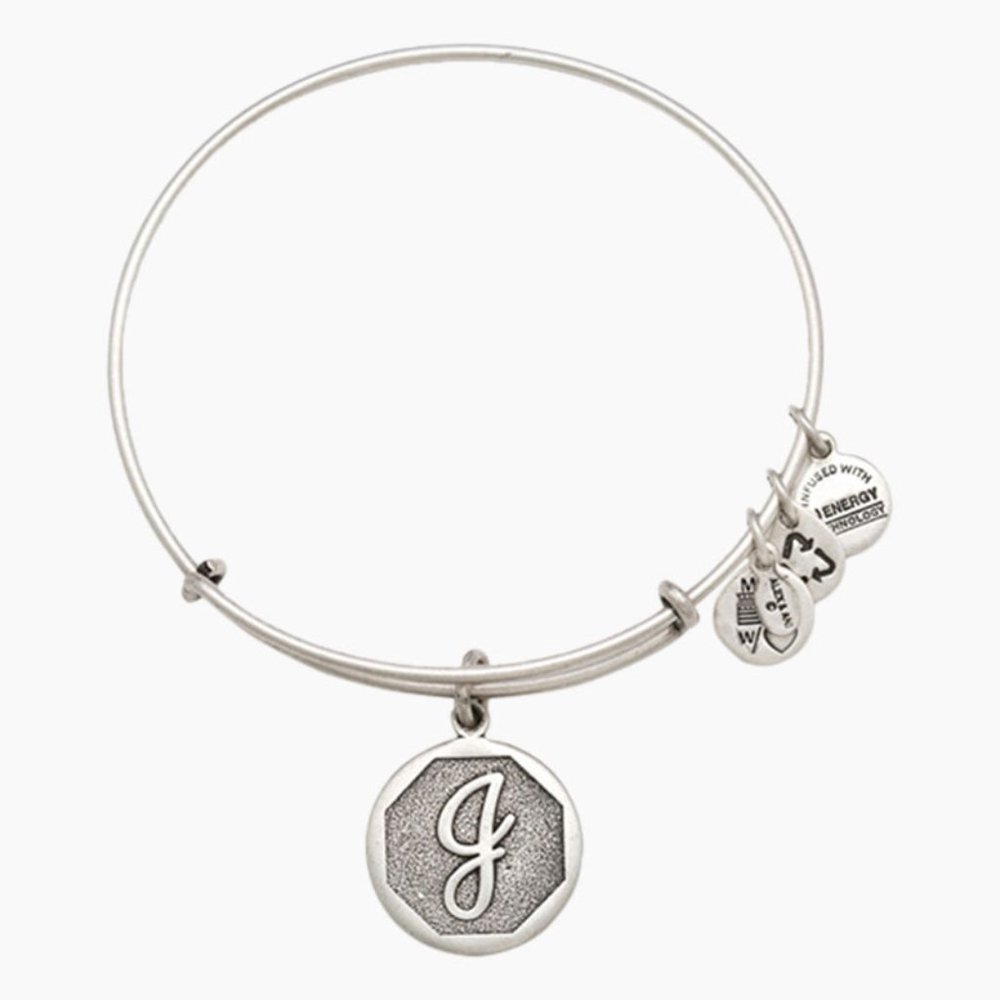 Alex and Ani | Silver Charm Bracelet | Monogram J